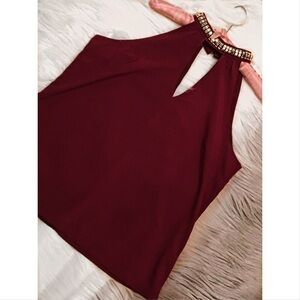 Charlotte Russe embellished halter top NWOT